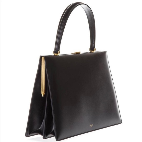 Old CELINE medium clasp bag black - Picture 2 of 4
